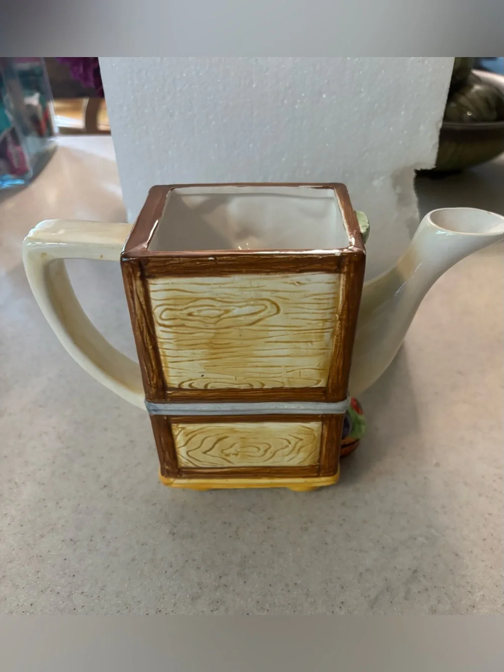 Fruit & Veggie Multicolor Ceramic Teapot